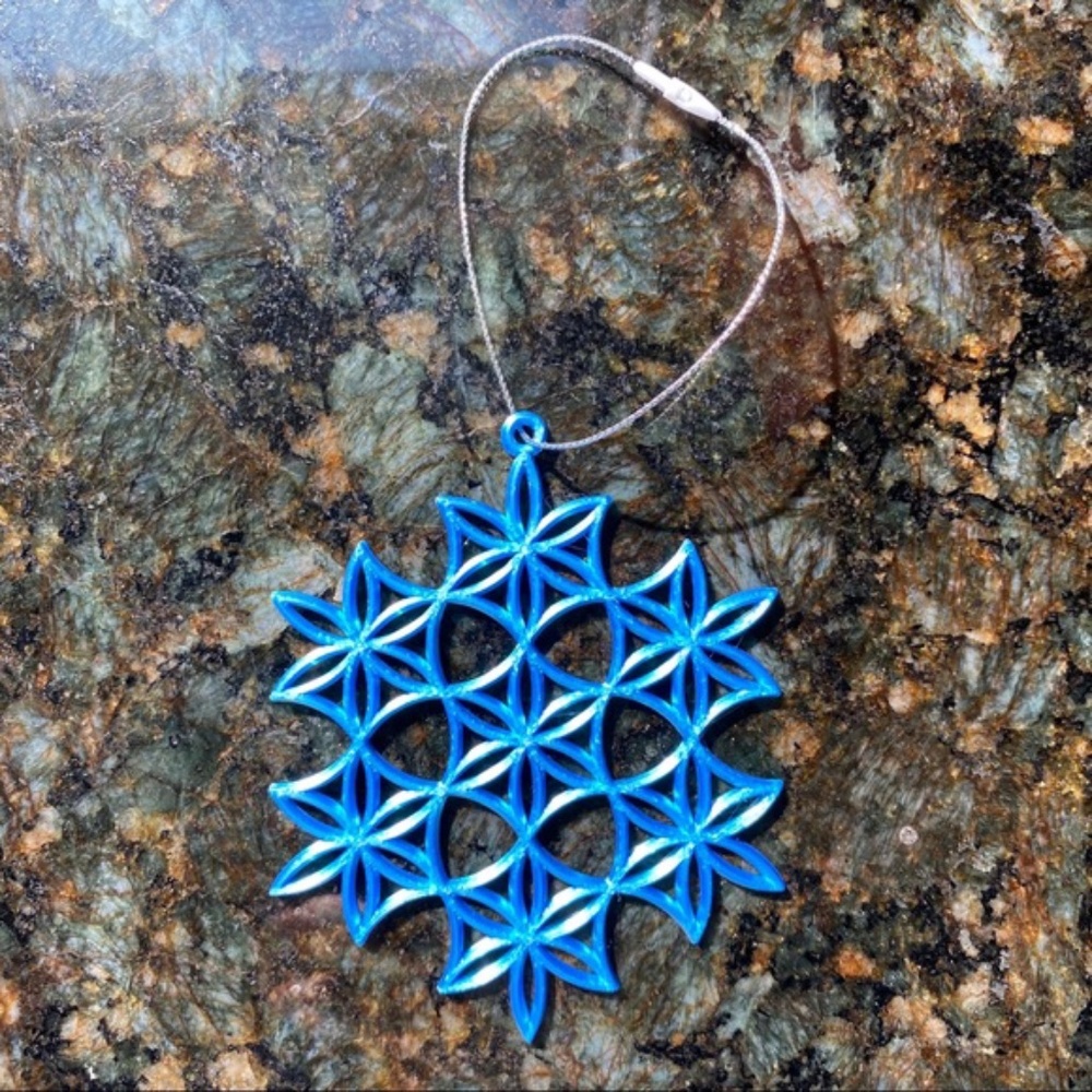 Icy Blue Snowflake Ornaments (Set of 12) - Picture 2 of 6